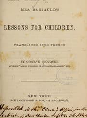Tapa de Mrs. Barbauld's lessons for children