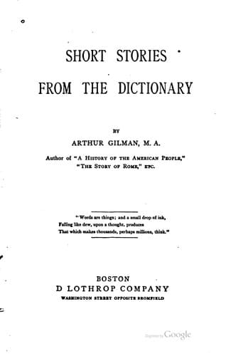 Tapa de Short stories from the dictionary