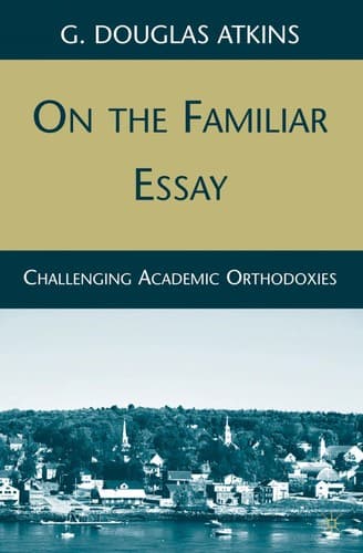 Tapa de On the familiar essay