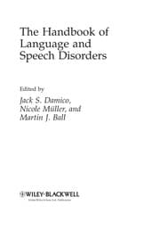 Tapa de The handbook of language and speech disorders