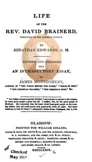 Tapa de Life of the Rev. David Brainerd, missionary to the American Indians