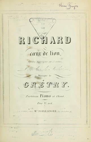 Tapa de Richard Coeur de Lion