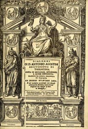 Tapa de Dialoghi di d. Antonio Agostini arcivescovo de Tarracona