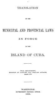 Tapa de Laws of Cuba, Puerto Rico, and the Philippines