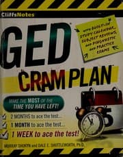 Tapa de CliffNotes GED cram plan