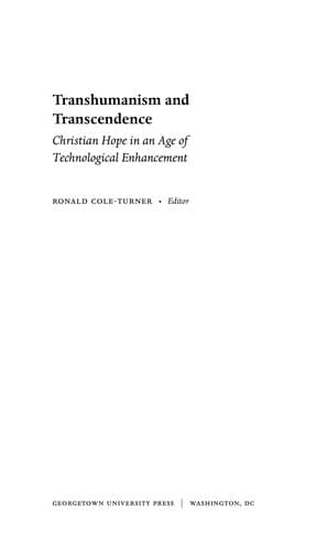 Tapa de Transhumanism and transcendence