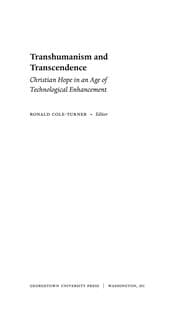 Tapa de Transhumanism and transcendence