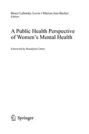 Tapa de A public health perspective of women's mental health