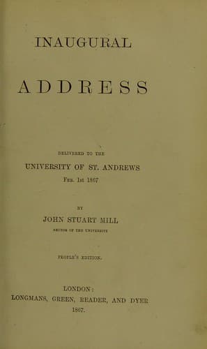 Tapa de Inaugural address