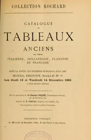 Tapa de Catalogue de tableaux anciens des écoles italienne, hollandaise, flamande et française