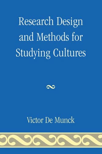 Tapa de Research design and methods for studying cultures