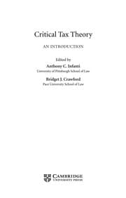 Tapa de Critical tax theory