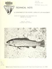 Tapa de Status of endangered and threatened fish species in Colorado