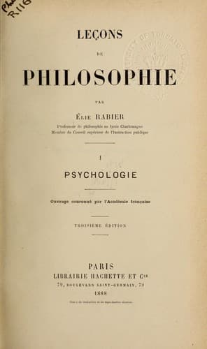 Tapa de Leçons de philosophie