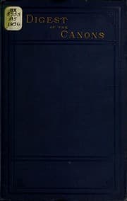 Tapa de Digest of the canons for the government of the Protestant Episcopal church in the United States of America