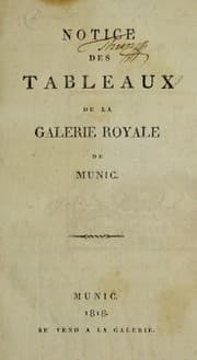Tapa de Notice des tableaux de la galerie royale de Munic