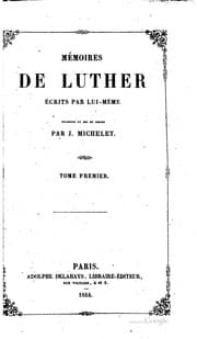 Tapa de Mémoires de Luther