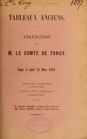 Tapa de Catalogue de la collection de tableaux anciens, des écoles italienne, flamande, hollandaise et française, composant le cabinet de M. le Comte de Torcy, ...