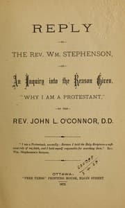 Tapa de Reply to the Rev. Wm. Stephenson