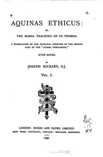 Tapa de Aquinas ethicus