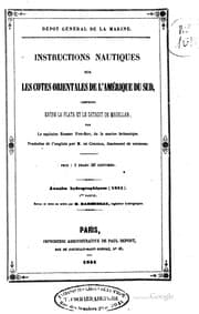 Tapa de Instructions nautiques sur les cotes orientales de l'Amérique du Sud