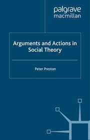 Tapa de Arguments and actions in social theory