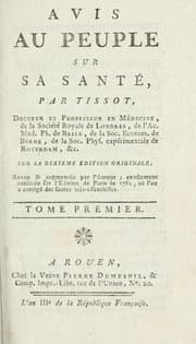 Tapa de Avis au peuple sur sa santé