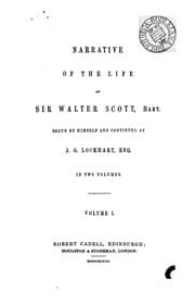 Tapa de Narrative of the life of sir Walter Scott, bart., begun by himself and continued by J.G ..