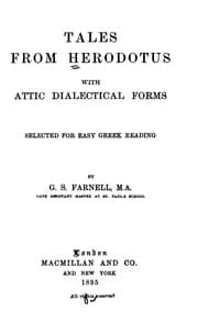 Tapa de Tales from Herodotus with Attic Dialectical Forms: Selected for Easy Greek Reading