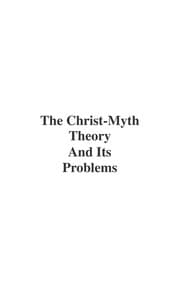 Tapa de The Christ-myth theory and its problems