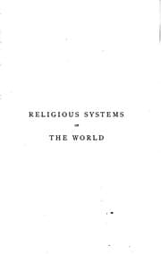 Tapa de Religious Systems of the World: A Contribution to the Study of Comparative ..