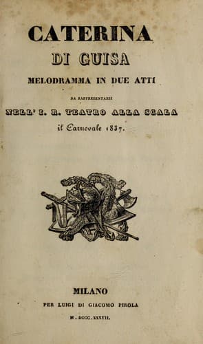 Tapa de Caterina di Guisa