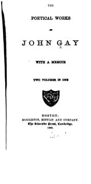 Tapa de The Poetical Works of John Gay: With a Memoir