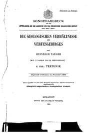 Tapa de Die geologischen Verhältnisse des Vértesgebirges