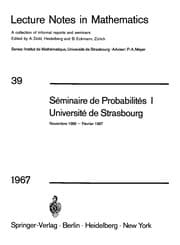 Tapa de Séminaire de probabilités, Université de Strasbourg