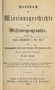 Tapa de Handbuch der missiongeschichte und missionsgeographie