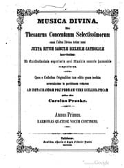 Tapa de Musica divina Sive, thesaurus concentuum selectissimorum omni cultui divino totius anni, juxta ritum Sanctæ Ecclesiæ Catholicæ inservientium