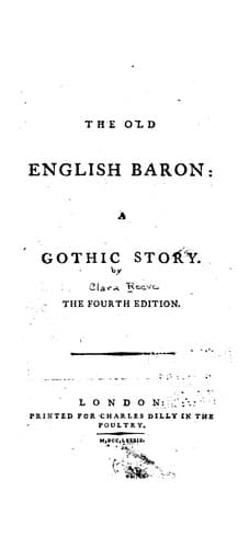 Tapa de The old English baron