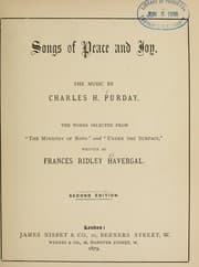 Tapa de Songs of peace and joy
