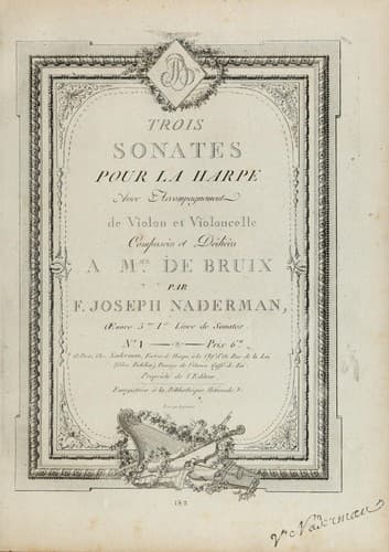 Tapa de Trois sonates pour la harpe
