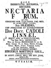 Tapa de Dissertatio botanica sistens nectaria florum ..