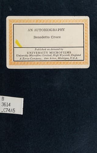 Tapa de An autobiography