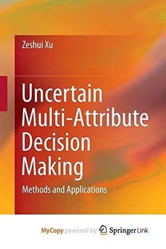 Tapa de Uncertain Multi-Attribute Decision Making