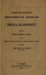 Tapa de Erazima Roterodamského Encomium moriæ