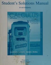 Tapa de Student's solutions manual to accompany Calculus for business, economics, and the social and life sciences, Brief 9th ed