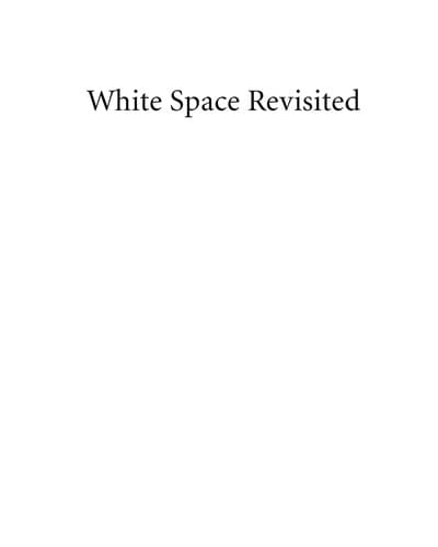 Tapa de White space revisited