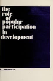 Tapa de The Role of popular participation in development