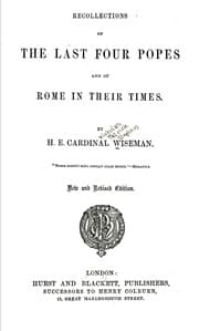 Tapa de Recollections of the last four popes and of Rome in their times