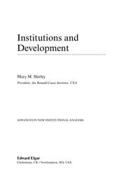 Tapa de Institutions and development
