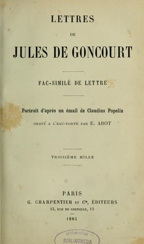 Tapa de Lettres
